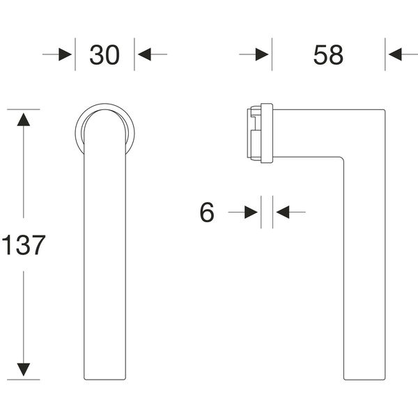 FSB Fenster-Steckgriff 34 1076 minimalistisch