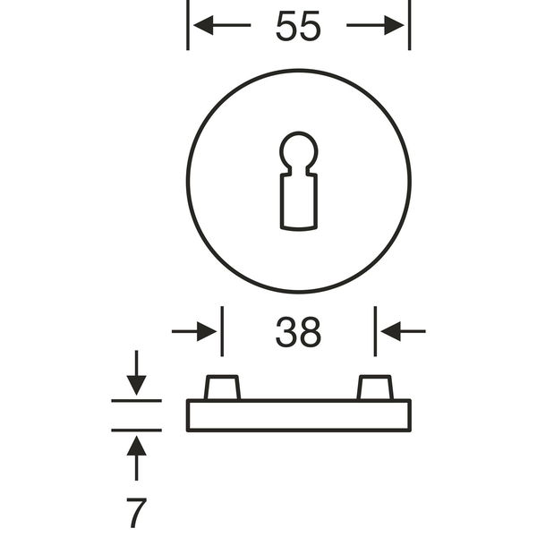 FSB Rrosette rund 12 1735 ASL, Edelstahl matt