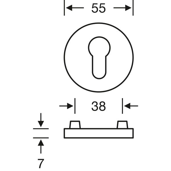 FSB Drückergarnitur 12 1267 ASL auf Rosette, Edelstahl matt