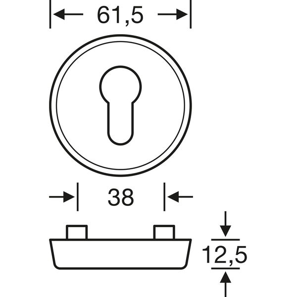 FSB Sicherheits-Zylinderosettenpaar FSB 73 7395