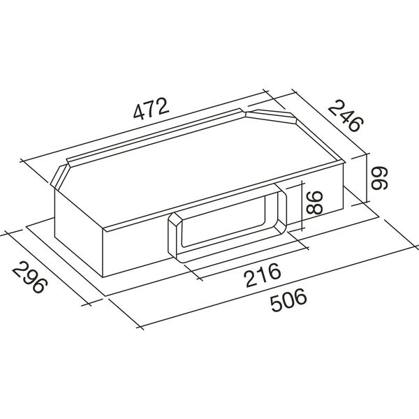 Falmec Slim-Motor Downdraft 800 m³/h KACL.784#46F – Kompaktmotor für Dunstabzugshauben, hohe Luftleistung, 5 Jahre Garantie, platzsparend für Sockeleinbau