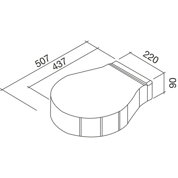 Falmec Slim-Motor für Deckenhauben 800 m³/h KACL.782#49F – Kompakter Motor, Anschluss 220x90mm, hoher Luftdurchsatz