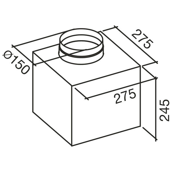 Falmec Zwischenkammergebläse 950 m³/h KACL.798#41F – Externes Gebläse, ø150mm, inkl. 7 m Stromkabel, Zubehör Dunstabzugshaube