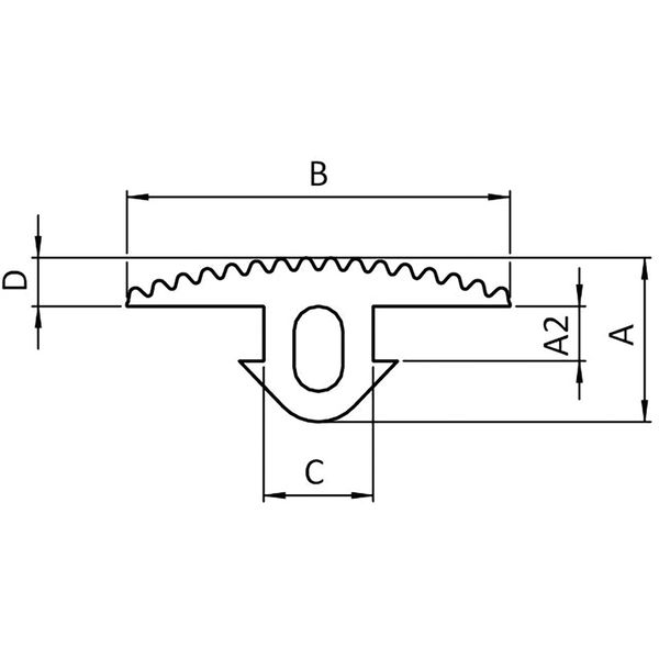 Fath Abdeckprofil Item System zum Abdecken der Aluprofile mit Nut 8, Kunststoff NBR schwarz – 1 Meter