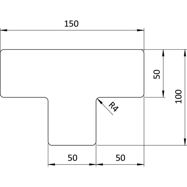 Bodenmarkierung T-Form