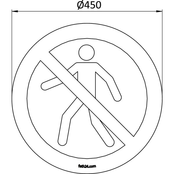 Bodenschild Fußgänger verboten 450mm