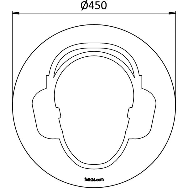 Bodenschild Gehörschutz tragen 450mm