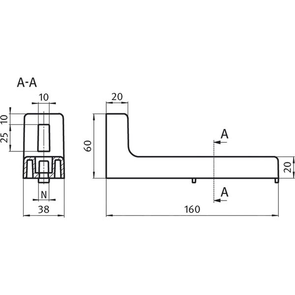 Fath Bodenwinkel 160mm verstellbar Item System zur einfachen Befestigung von Flächenelementen an Aluprofilen mit Nut 8, schwarz