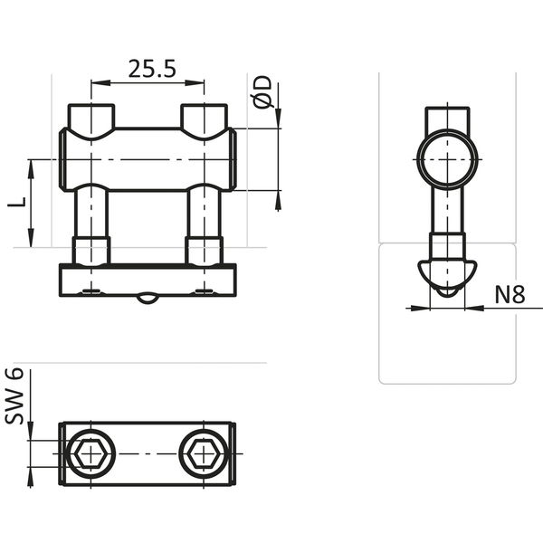 Fath Bolzenverbinder zur Verbindung von zwei Aluprofilen IPS Nut 8 Item System, Stahl verzinkt