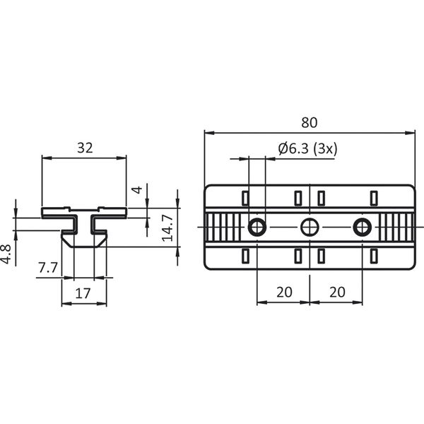 Fath Profilgleiter 40x80mm mit Muttern passend zu Item System Profil 40 mit Nut 8 – 10 Stück