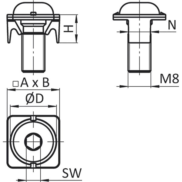 Fath Schraubenverbinder I Item System Verbindung von 2 Aluprofilen mit Nut 8 – 10 Stück