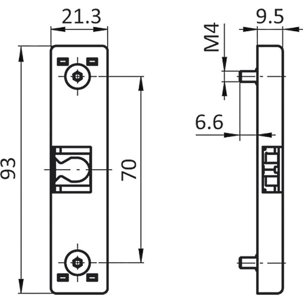 Fath Türschnäpper Item System – Schnellverschluss für Schwenktüren Nutprofil 12mm, schwarz