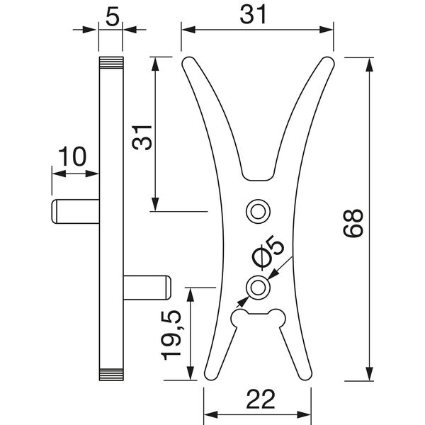 Fachbodenklemme (Fächerträger)