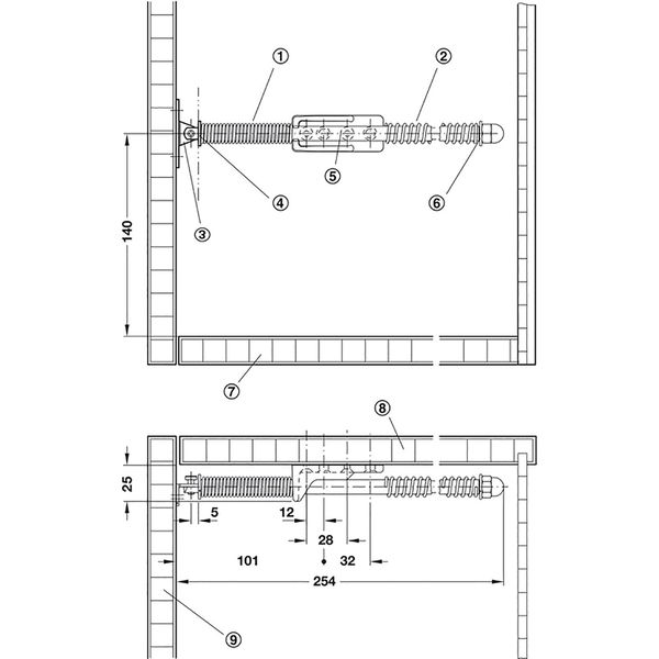 Kippbeschlag Flap-Ex, Stahl vernickelt