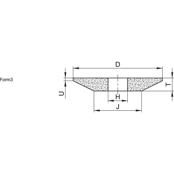 TYROLIT Schleifscheibe konisch Form 3 gerade Edelkorund 150 x 8 x 20 mm Korn 60