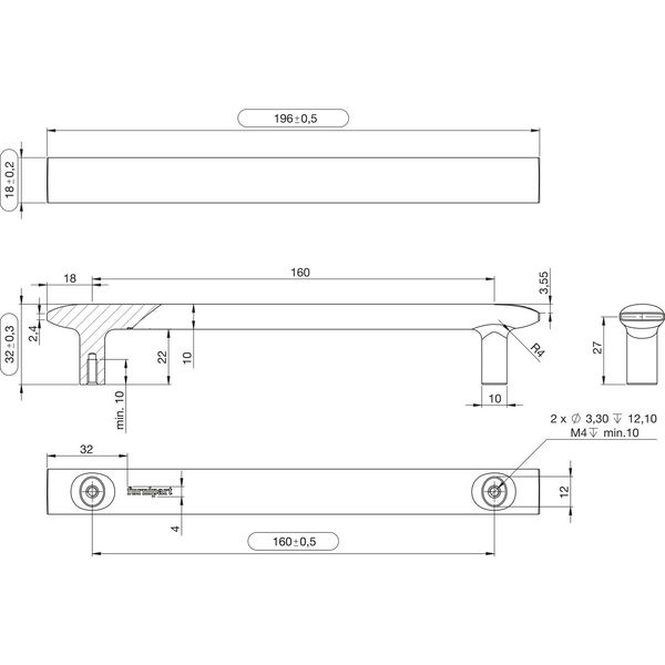 FURNIPART Möbelgriff Flow