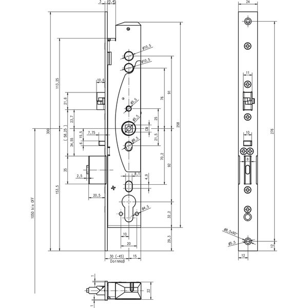 Mediator Schloss PZ 92, DM 35 mm, Stulp 24 x 300 mm (609-202PZ—–1)