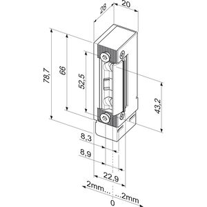 Fluchttüröffner 332.80 FaFix, 24 Volt, ohne Schließblech