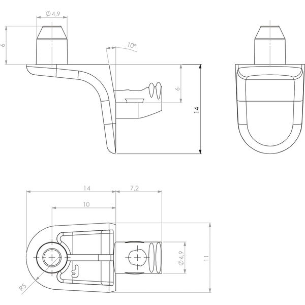 Steckbodenträger FIX 2 (Fächerträger)