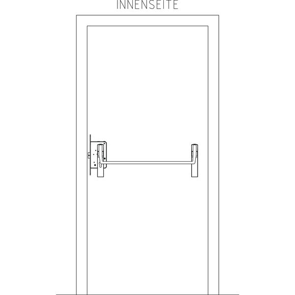 BKS Fluchttürschloss-Set 1 flg. Funktion B/EN 1125, DM 65, Alu