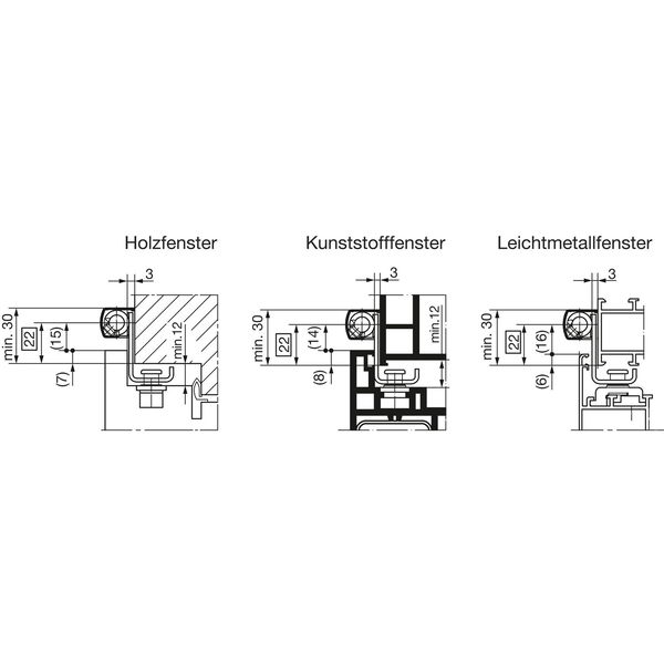 Verriegelungsmitnehmer, Stahl vernickelt, 1 Stück | passend zu GEZE Oberlichtöffner OL 90 N / OL 95 für Fenster