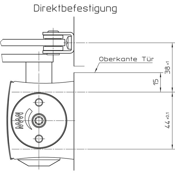 GEZE Türschließer TS 2000 NV, EN 2-4 mit Gestänge