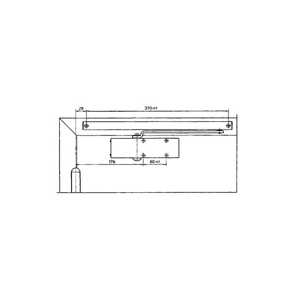 TS 1500 G Türschließer | Größe EN 3, Flügelbreite bis 950mm, 1 Flügel | Mit Gleitschiene, silber