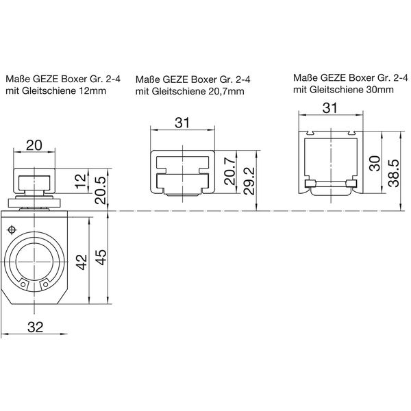 Türschließer integriert BOXER 2V, EN 2-4, Standard, silberfärbig