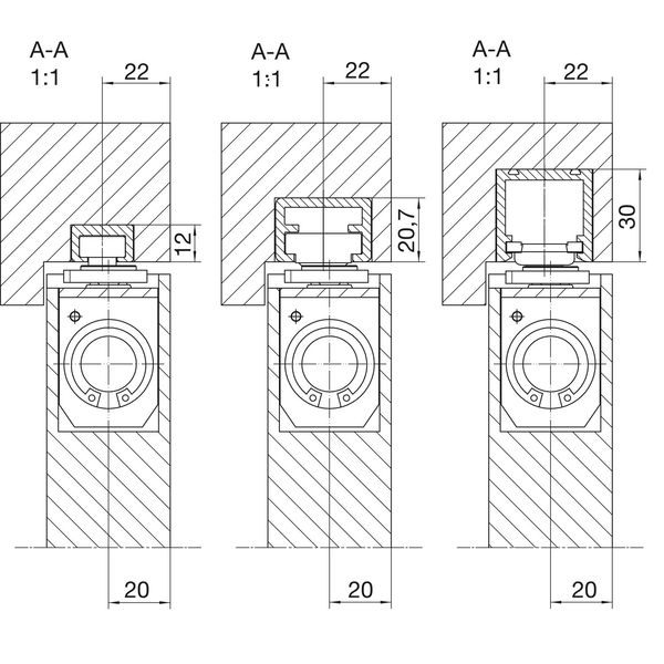 Türschließer integriert BOXER 2V, EN 2-4, Standard, silberfärbig