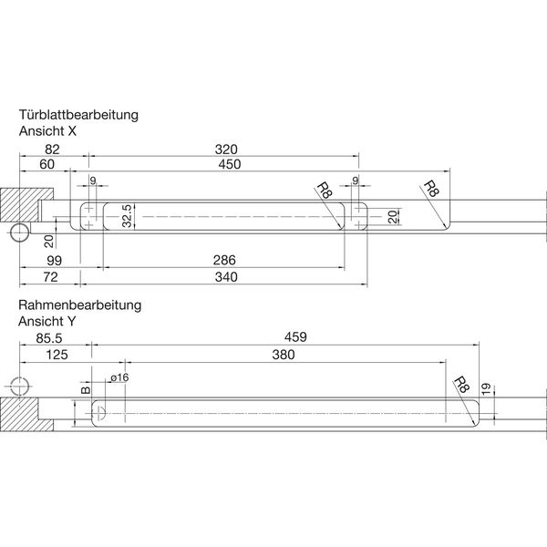 Türschließer integriert BOXER 2V, EN 2-4, Standard, silberfärbig