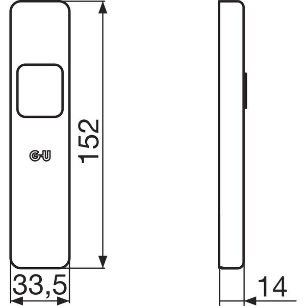 GU HS Deckrosette DIRIGENT innen ohne PZ silber