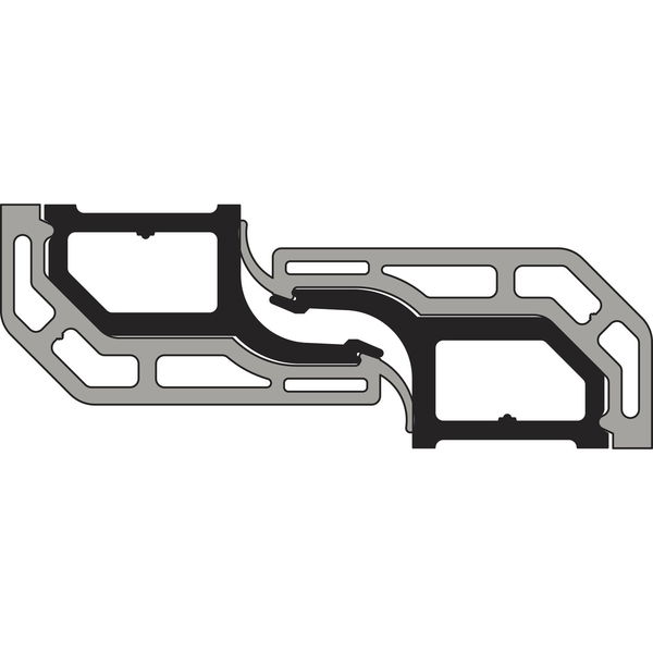 GU-937/934 HS Mittelstoßsicherung-Set Flügelabstand 25-29 mm L=2400 mm grau