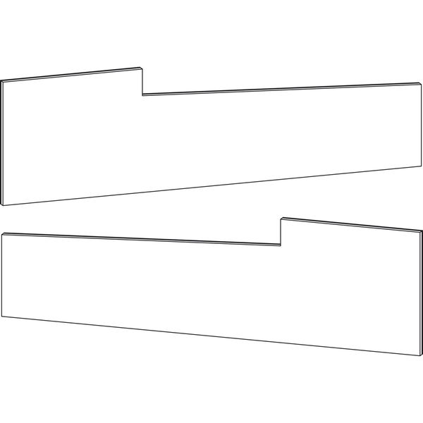 GU Thermostep 204 Seitendeckel-Set für Bodenschwelle silber