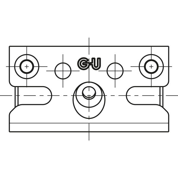GU Schließplatte SE-Sicherheit, Eurofalz 30×8 mm, 13V, Stahl silber