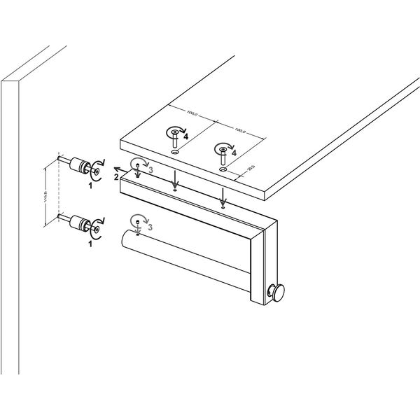 Simausrom Garderobenstange L Form Tora, 300x150mm, ausziehbare Kleiderstange bis max. 195mm für die Garderobe, Edelstahl gebürstet