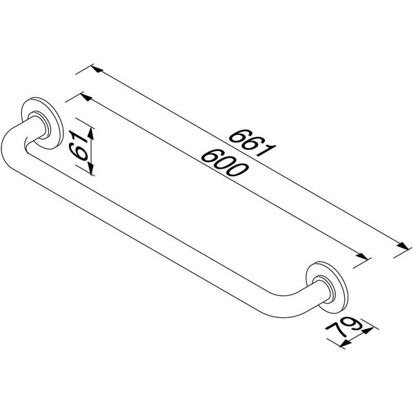 Geesa Handtuchhalter Wand Hotel, Handtuchstange 600mm zum Bohren, chrom