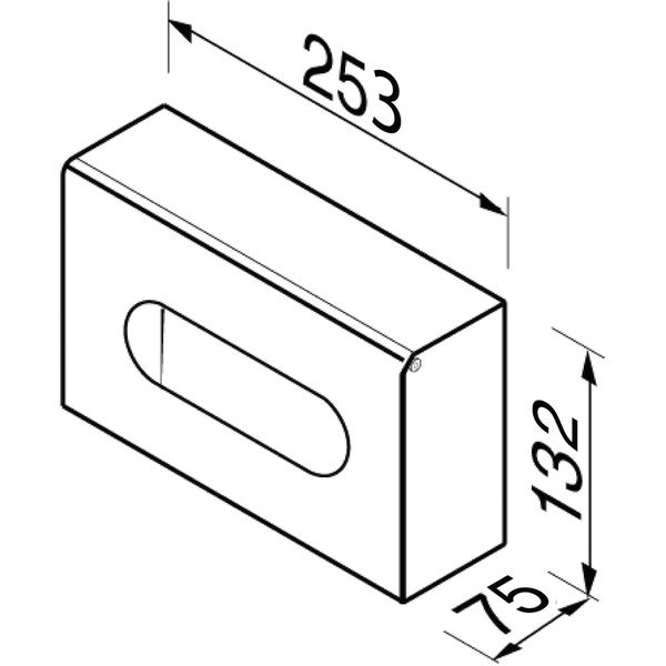 Geesa Papierhandtücher Spender Wand Einbau 302x164x54mm, Edelstahl chrom