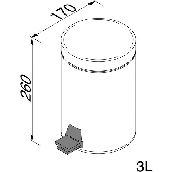 GEESA Treteimer Hotel 3 Liter