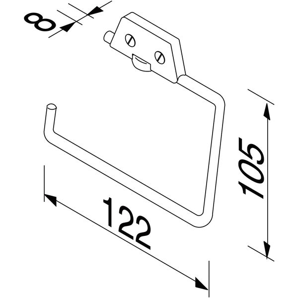 Geesa Toilettenpapierhalter Hotel – Klopapierhalter, Wc Papierhalter zum Bohren, chrom