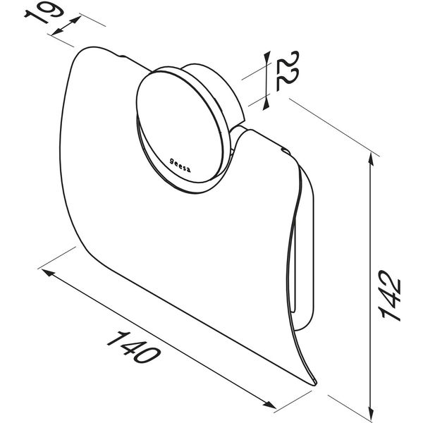 GEESA WC-Papierhalter Opal mit Abdeckung