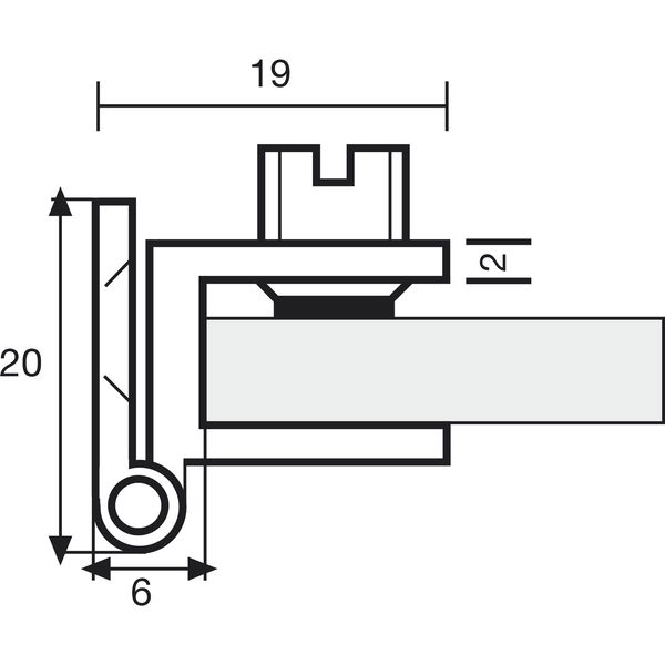 Glastürscharnier H25/R5