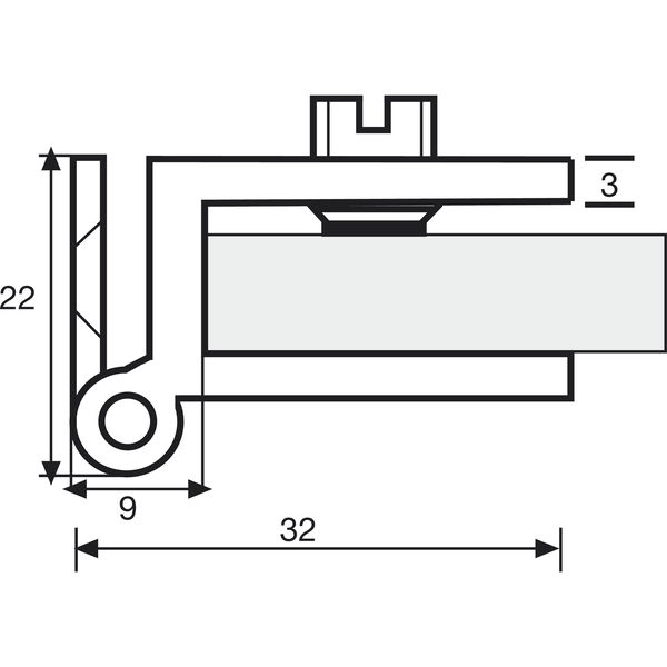 Glastürscharnier H25/R7