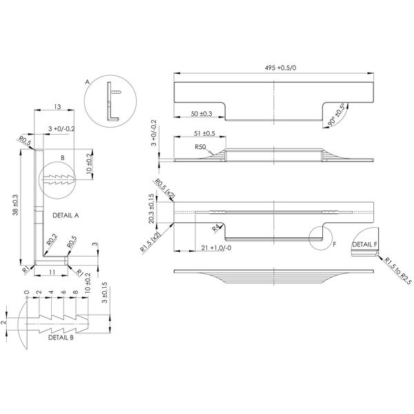 FURNIPART Griffleiste Trim