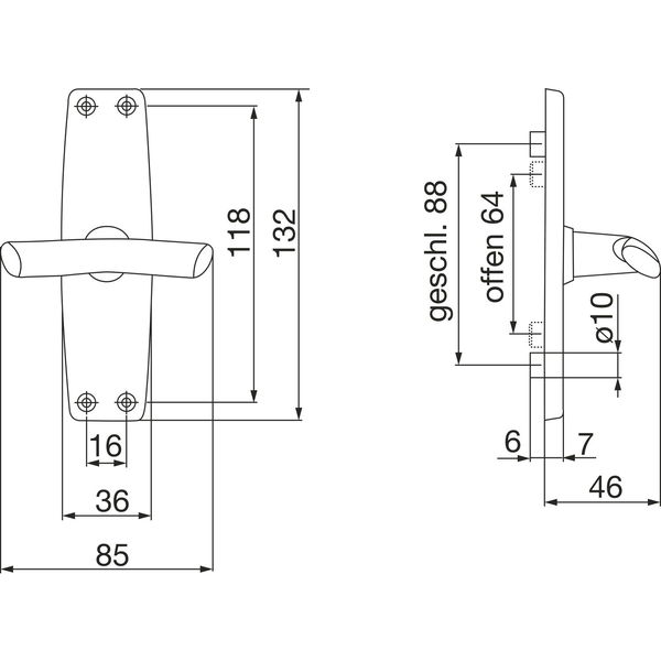 GRUNDMANN Fenstertrieb FAVORIT 1020 – Alu poliert, 1 Stück | Fenstergriff