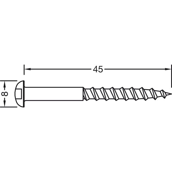 GUTMANN Flachkopf-Holzschraube für Basisprofil 4,0 x 45 mm, Edelstahl