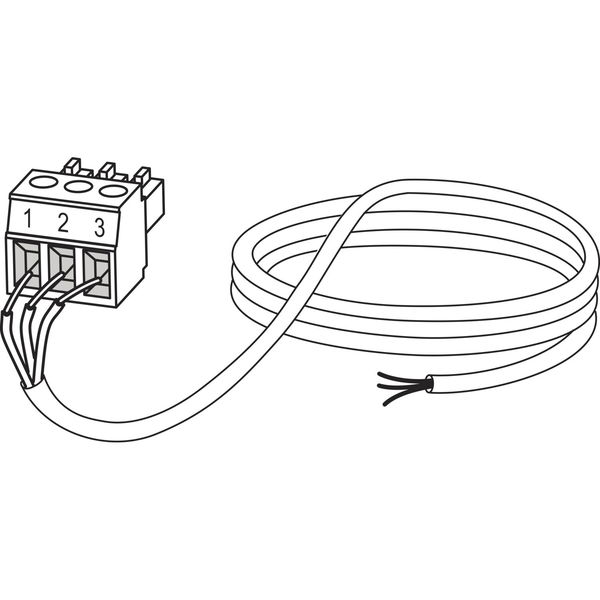 Hautau Anschlussleitung mit 3-poligen Stecker SBS Comfort Drive, schwarz 6m – 24V