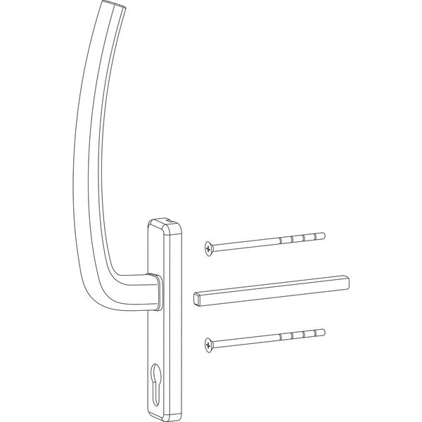 HAUTAU ATRIUM HS Griff PZ innen mit Vierkantstift