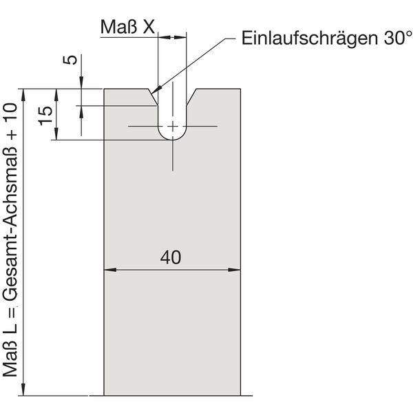 HAUTAU Gabelmitnehmer für Verriegelungsantrieb SM2, X=8,3 mm, Achsmaß 75 mm