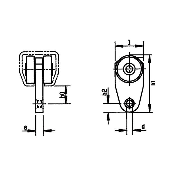 Planen-Vorhang Rollapparat einpaarig HELM 131K, Kunststoff m. Nylonrollen