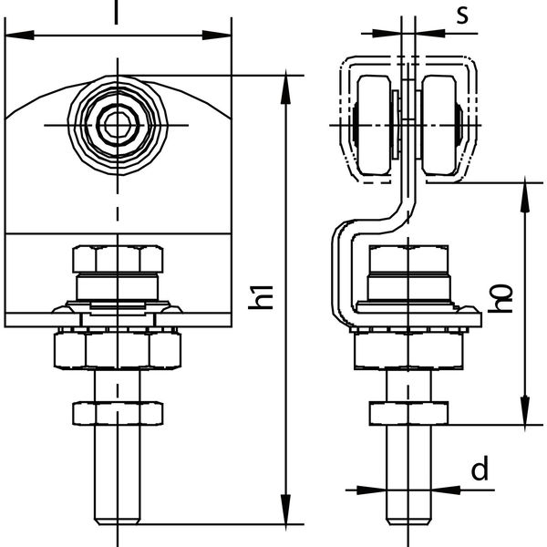 HELM Rollapparat einpaarig, mit Drehlager